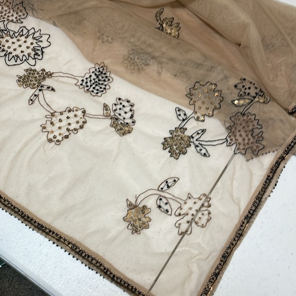 PRESTON & YORK sheer beaded shawl | wrap - Picture 7 of 8